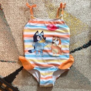 Kids Striped Bluey Swimwear